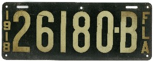 1918 plate