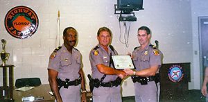 Trooper Dearing receives the Trooper of the Year award