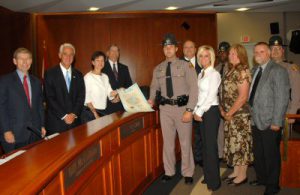 Cabinet presents award to Trooper Earrey