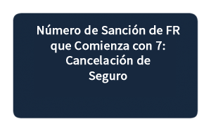 Número de Sanción de FR quye Comienza con 7