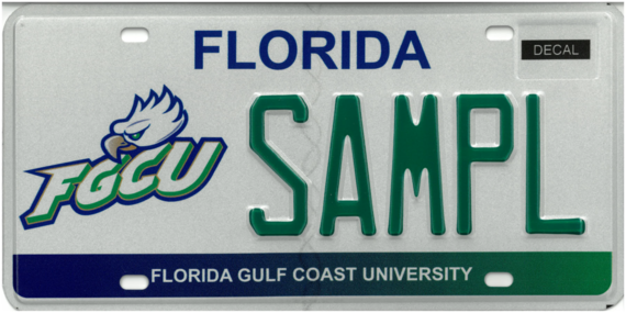 Florida Gulf Coast University Specialty License Plate