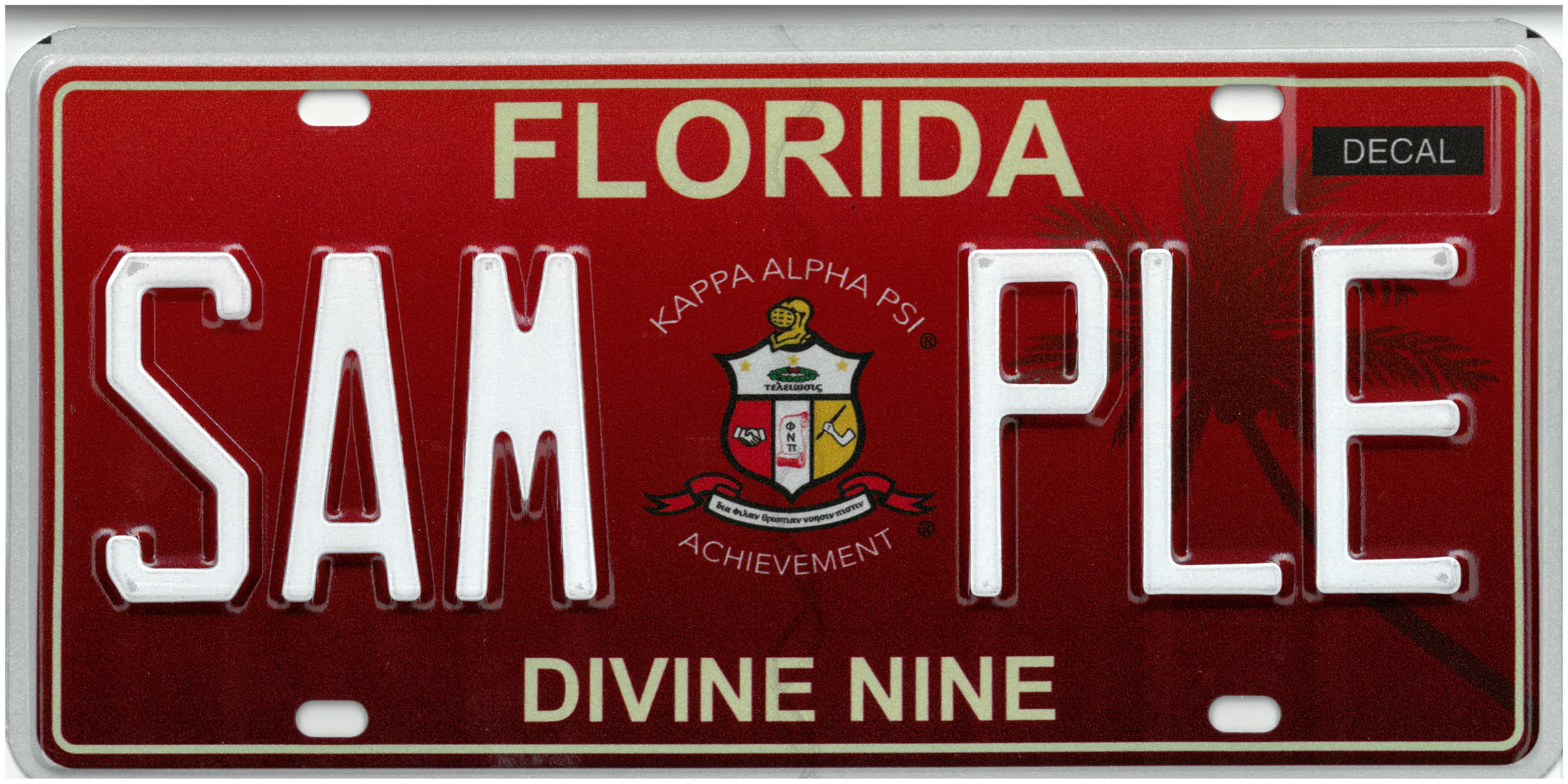 Kappa alpha psi license plate hot sale