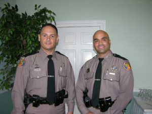Troopers Lopez-Torres and Austin receive the Trooper of the Year award