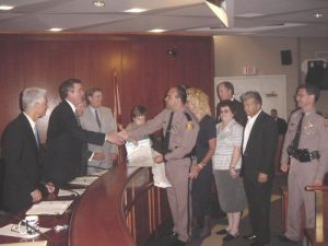 Trooper Rios receives Trooper of the Year award