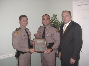 Trooper Rios receives Trooper of the Year award