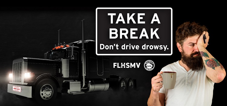 Take a break, don't drive drowsy