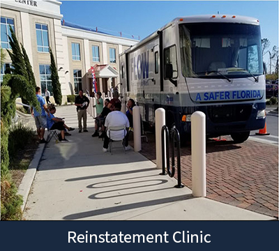 FLOW bus at reinstatement clinic