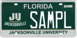 jacksonville university plate