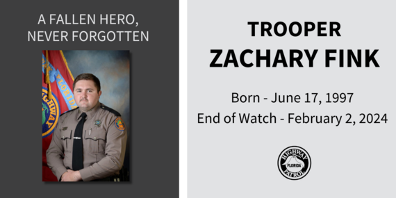 A fallen hero, never forgotten. Trooper Zachary Fink