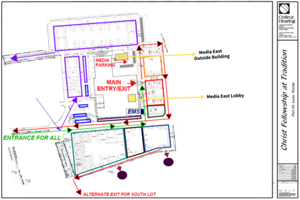 Mapa de estacionamiento de la iglesia