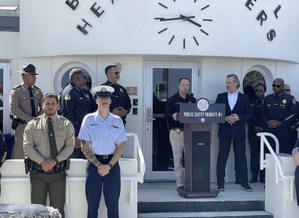 Executive Director Dave Kerner giving a press conference