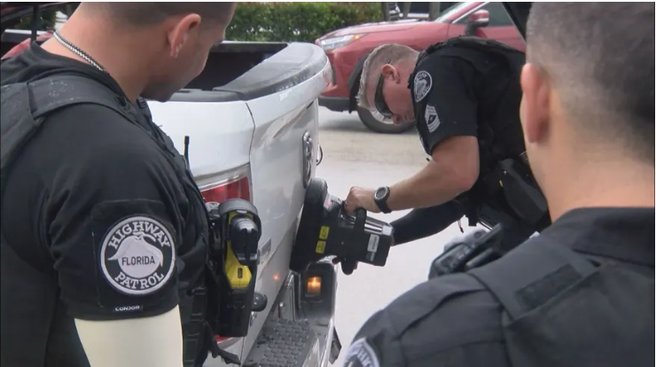 Troopers searching vehicle