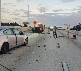 scene of smashed vehicle