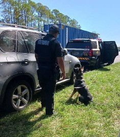 FHP with K9 unit searching vehicles