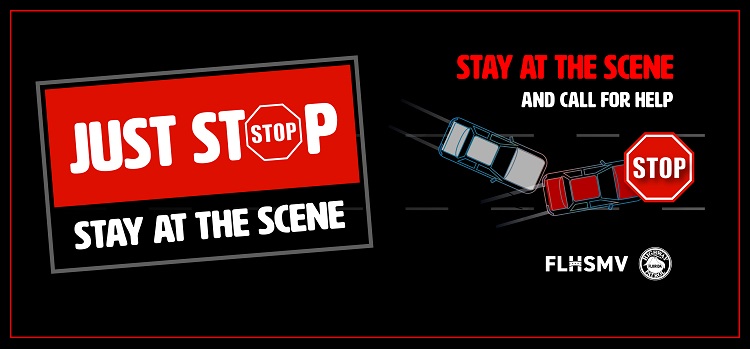 Just stop. Stay at the scene of an accident.